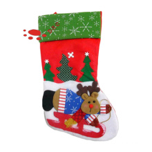 Lindo dibujos animados rellenos calcetines de Navidad de felpa